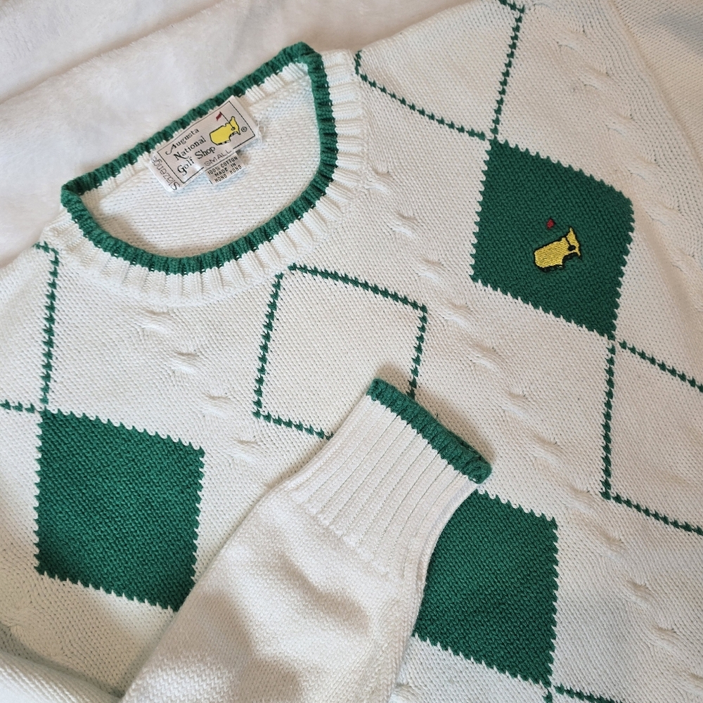 Vintage Masters Slazenger Argyle Knit Sweater - Augusta National Golf Shop - 90s